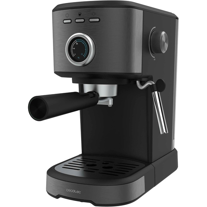Еспресо-машина Cecotec Espressomaschine Compact Power Espresso 20 Retro Green – 1100 Вт, 20 бар, Thermoblock, парогенератор, сталь, манометр