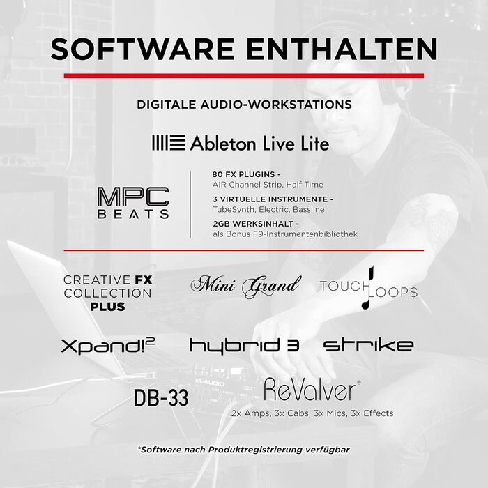 M-Audio Air 192|6: USB аудіоінтерфейс для запису в студійній якості з 2 XLR/Line входами + ПО