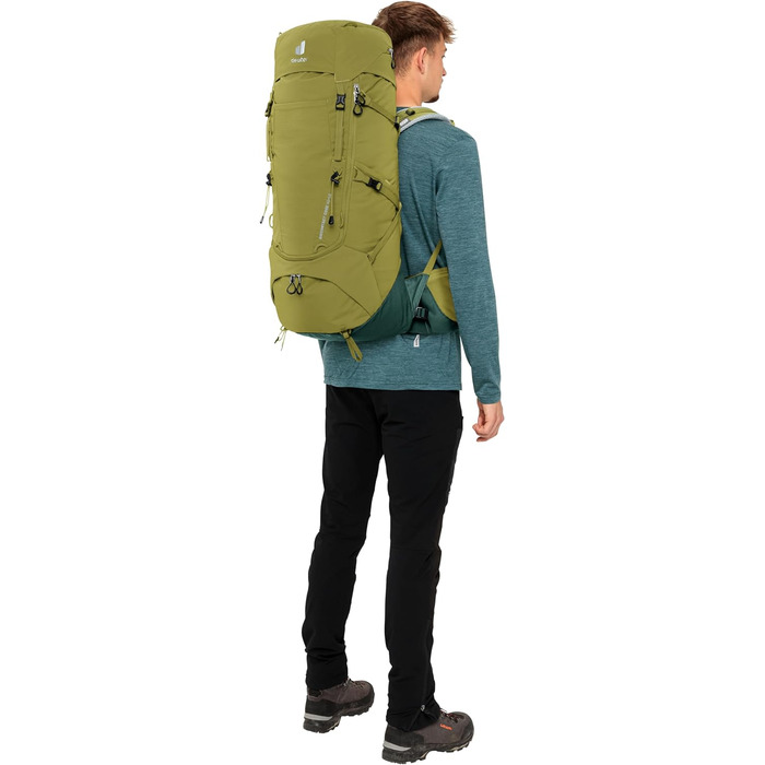 Туристичний рюкзак Deuter Aircontact Core 40+10 л, зелений, модель 2024, для трекінгу