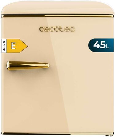 Холодильник Cecotec Bolero CoolMarket TT Origin 45L - Ретро, Бежевий, 45л, Клас E