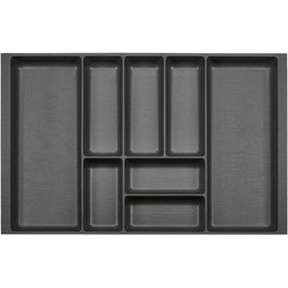 Вставка для столових приборів Orga-Box 2, антрацит, з текстурою Canvas, розмір 461x709 мм, для ящиків Nobilia 80 см до 07/2012