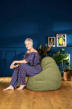 Крісло-мішок SITTING POINT ALFA Velours зелений XL 220 л