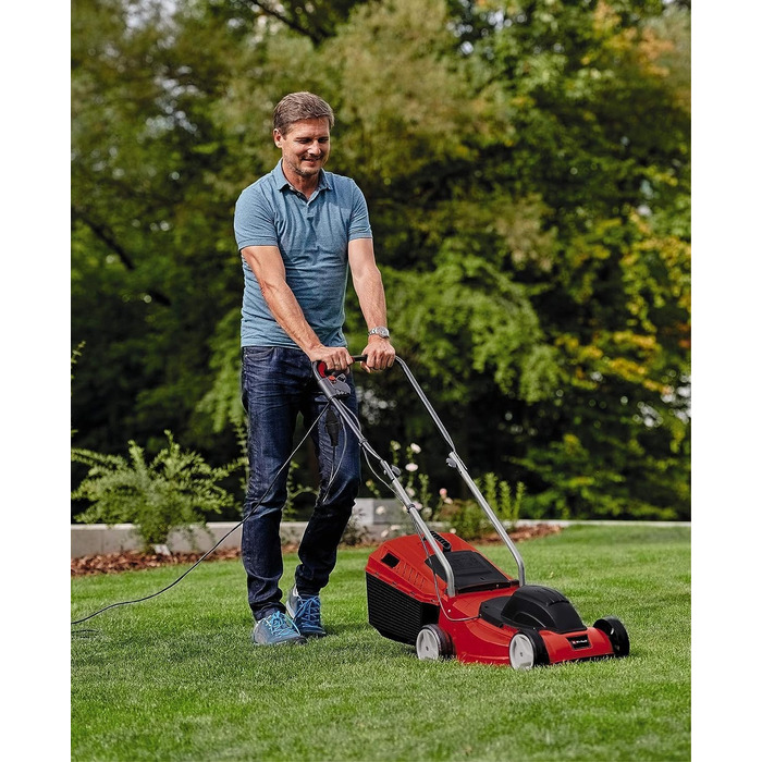Електричний газонокосарка Einhell GC-EM 1032, 1000 Вт, ширина зрізу 32 см, для газонів до 300 м²