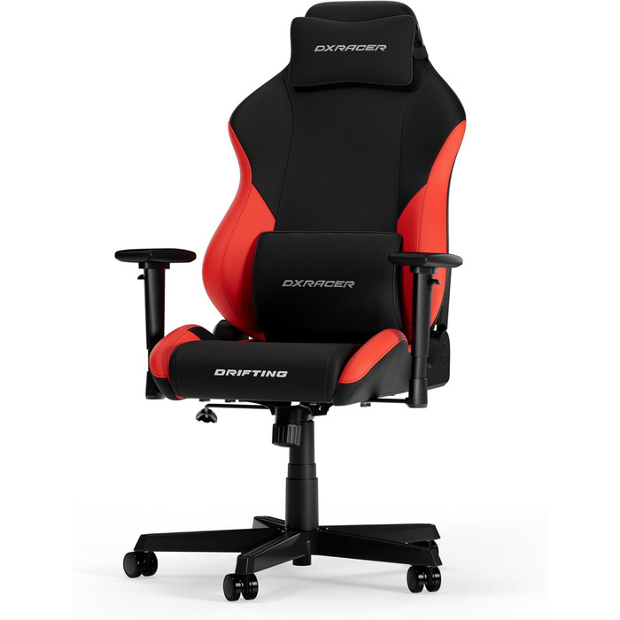 Ігрове крісло DXRacer DRIFTING L чорне та червоне, екошкіра, оригінал