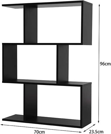 Сучасний двосторонній книжковий стелаж Etnicart Wenge 70x23.5x96 см, дерев'яний, для офісу, дому, дитячої кімнати