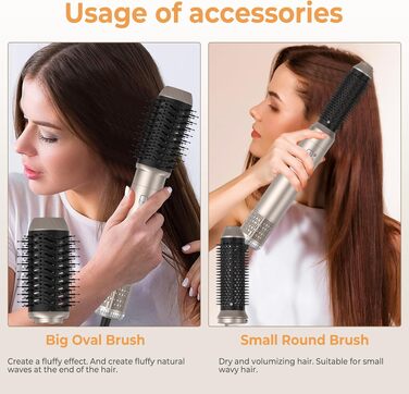 UMIGA Hairstyler 5-в-1: Фен-щітка, стайлер для волосся, випрямляч, плойка (Золотий)
