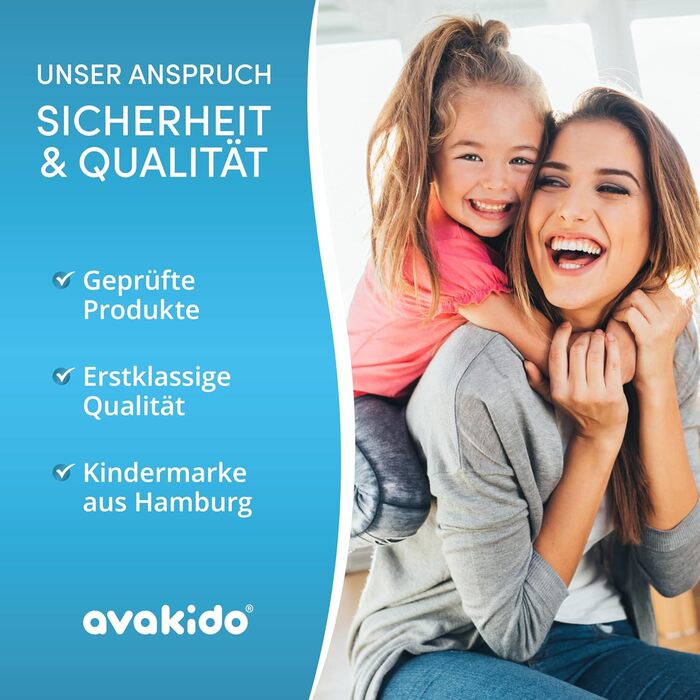 avakido® Дитячий килимок для ванни, антиковзкий, 100% BPA-Free, з 2 гачками, протигрибковий, машинне прання, дизайн Підводний світ