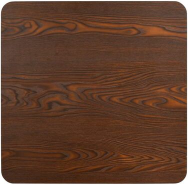 Барний стіл для 2 осіб VidaXL, 60x60 см, MDF, темно-коричневий та чорний
