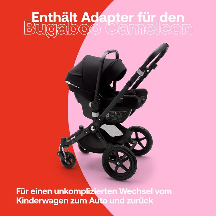 Автокрісло Bugaboo Turtle Air by Nuna 2020, ультралегке, безпечне, з адаптерами для коляски Bugaboo Bee, велика сонцезахисна кришка
