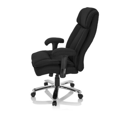 Надміцне крісло / офісне крісло BUILDER XXL I тканина чорна hjh OFFICE