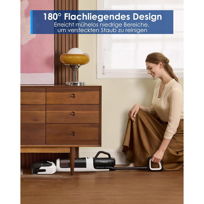 Tineco FLOOR ONE Switch S6 Stretch Breeze: 2-в-1 пилосос для сухого та вологого прибирання з функцією самоочищення та тривалістю роботи 60 хв