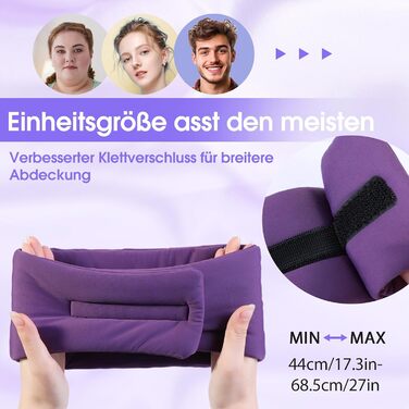 Маска для сну з Bluetooth-навушниками, 100% затемнення, шовкова маска для очей, для чоловіків та жінок, м'які навушники, Bluetooth маска для сну, подорожей (фіолетова)