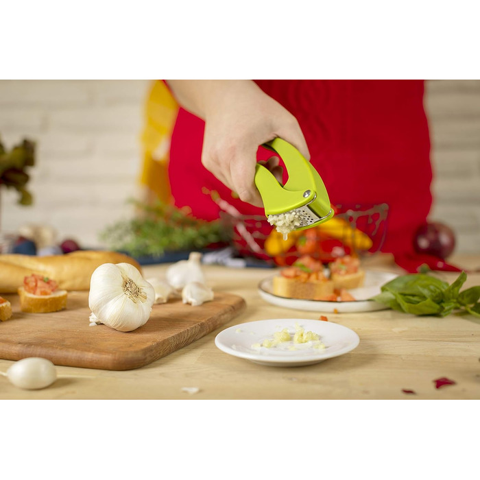 Прес для часнику KUHN RIKON Easy Clean, зелений, ергономічна ручка, легке очищення, дрібне нарізання