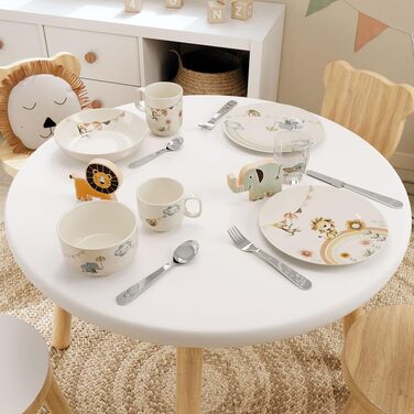 Дитячий набір столових приборів Villeroy & Boch Boho Kids 'Walk like an elephant' (4 шт.) - нержавіюча сталь, для дітей, миється в посудомийній машині