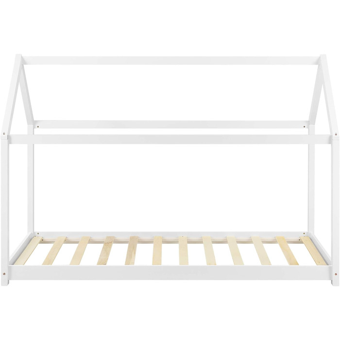 Дитяче ліжко Netstal Hausbett Bodenbett з сосни, 90x200 см, білий колір, без матрацу