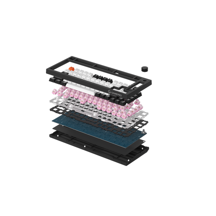 Дротова механічна клавіатура GamePro MK160 V2 Warden QLAB Sakura White (MK160-V2-BL-QS)