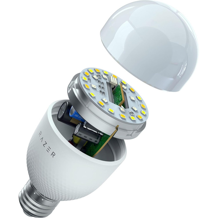 Лампа для монітора Razer Aether Smart Bulb E27 з RGB підсвічуванням для геймінгу, сенсорним керуванням та регулюванням температури кольору та яскравості