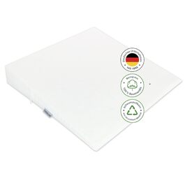 Theraline Клиновидна подушка ортопедична для офісного крісла, з піни високої якості, для авто, знімний чохол 100% бавовна, прання 60°C (Кремовий)