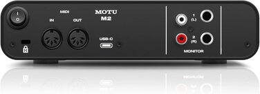 MOTU M2 - Аудіоінтерфейс USB 2.0, 2 входи/2 виходи, 24-біт/192 кГц