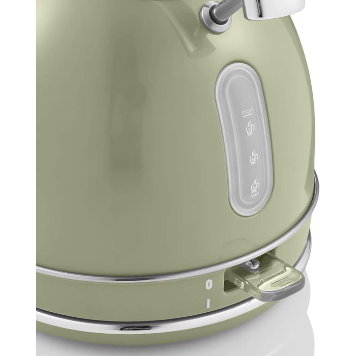 Електрочайник Swan Retro 1,8 л, вінтажний дизайн, 3000 Вт, автоматичне відключення, Strix контролер, бездротовий, BPA-free нержавійка, зелений
