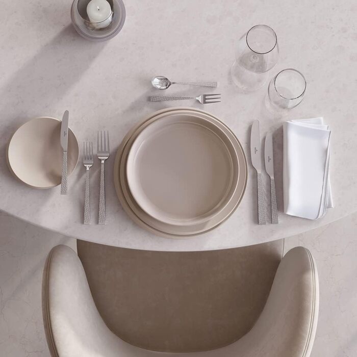 Сервіз столовий Villeroy & Boch NewMoon бежевий, 12 предметів, порцеляна преміум, тарілки 27 см та 24 см для 6 осіб