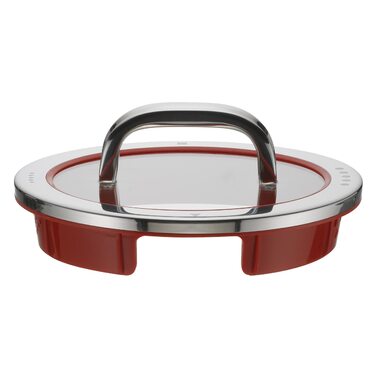 Скляна кришка WMF Function 4 (16 см) зі сталі Cromargan, 4 функції зливу, червона