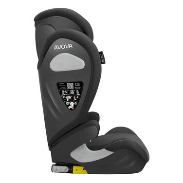 Дитяче автокрісло AVOVA Sora-Fix (Koala Grey), Isofix, бустер, для дітей 100-150 см, 4-12 років