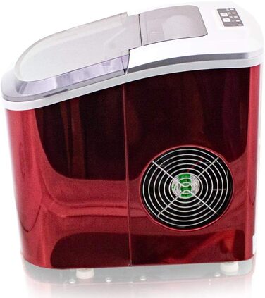 Льодогенератор нержавіюча сталь Ice Maker для дому червоний