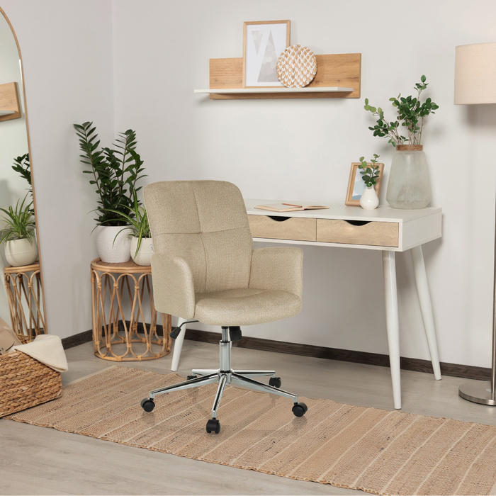 Офісне крісло / поворотне крісло / крісло-оболонка SOLAO 400 тканина бежева hjh OFFICE