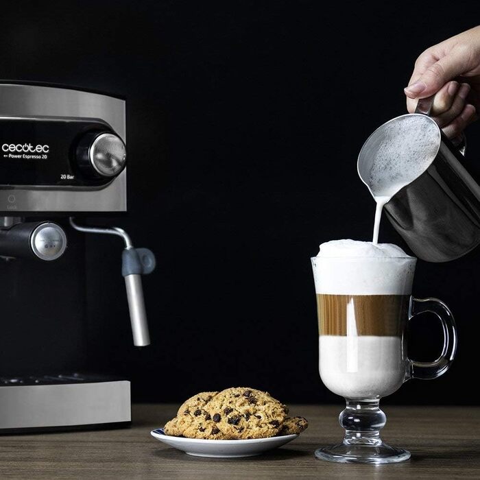Кавомашина еспресо Cecotec Cumbia Power Espresso 20 Barista Aromax 2900 Вт з двома системами нагріву та помпою 20 бар