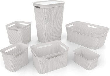 Кошик для білизни Rotho Brisen 50 л з кришкою і ручками, пластик PP, BPA-free, антрацит