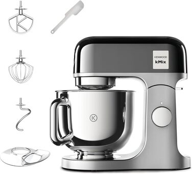 Планетарний міксер Kenwood kMix Editions KMX760BC, 1000 Вт, чаша з нержавіючої сталі 5 л, набір для кондитерів, антрацит