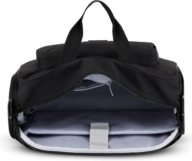 Larkson Weekender Finja Medium чорна дорожня сумка для жінок і чоловіків з відділенням для взуття, ручна поклажа, водовідштовхувальна, із переробленого PET
