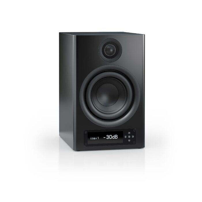 Nubert nuPro XS-4000 RC: Поличкові акустичні системи 2.0, Bluetooth aptX HD, чорні. Активні колонки Hi-Res аудіо