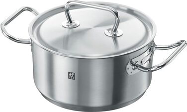 Набір каструль ZWILLING Twin Classic 5-ти частинний, з кришкою, для індукційних плит, не покритий, з нержавіючої сталі, срібний