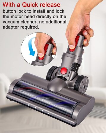 Насадка-щітка для пилососа Dyson V7/V8/V10/V11/V15, електрична турбощітка з роликовою щіткою, аксесуари для підлоги, 2 шт.