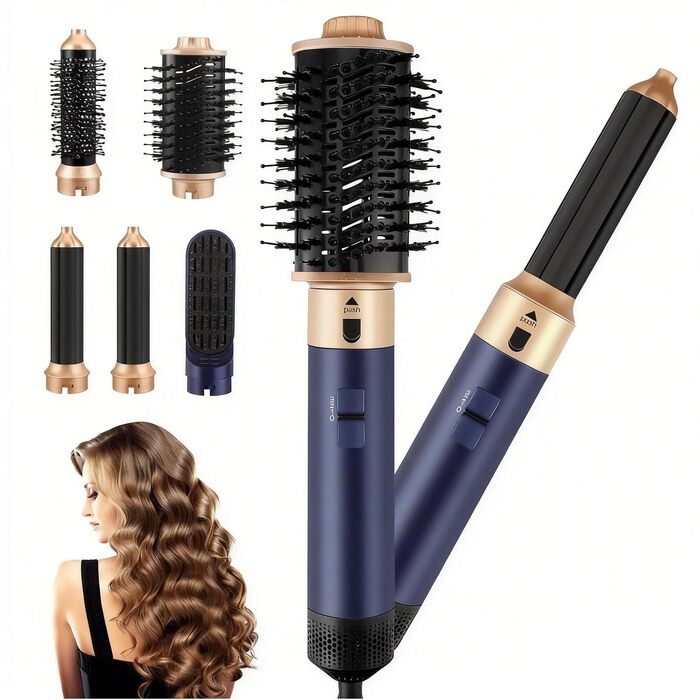 Airstyler 5-в-1: Набір для укладки волосся з гарячою щіткою, автоматичним завивачем та випрямлячем