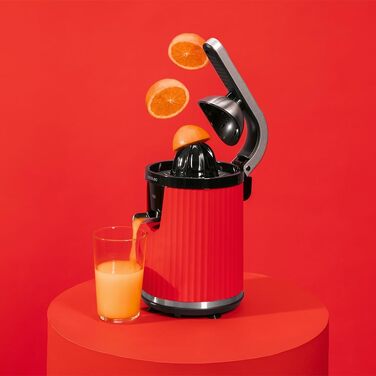 Соковижималка для цитрусових Cecotec Xqueeze RetroJuice 600 Red (600 Вт, нержавіюча сталь, червона)