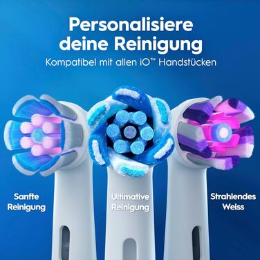 Електрична зубна щітка Oral-B iO Series 3, світло-блакитна (Ice Blue), 1 щітка + 3 смінні насадки