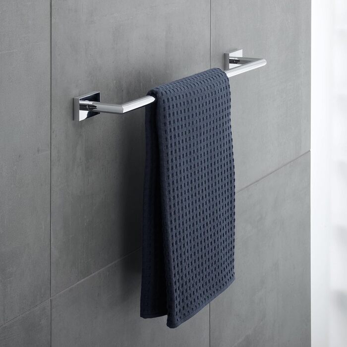 Тримач для рушників Duravit Karree, однобічний, для стіни, 60 см, хромована рушникотримач, стійка для рушників