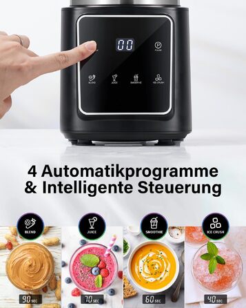 Блендер стаціонарний Standmixer 1500 Вт з льододробилкою (6 ножів) для смузі, коктейлів та заморожування фруктів, 2 пляшки 900 мл