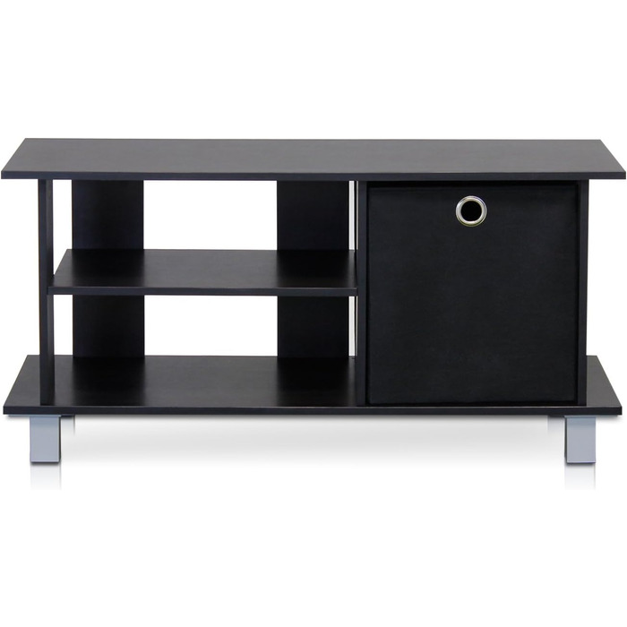 ТВ-тумба Furinno Simplistic з шухлядою, дерево, еспресо/чорна, 80x38x33 см