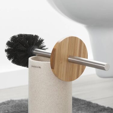 Йоржик для туалету Sealskin Grace, бежевий, керамічний