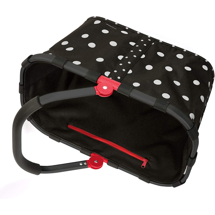 Кошик для покупок reisenthel Carrybag 22 л, чорний, Mixed Dots, спеціальна серія, міцний алюмінієвий каркас