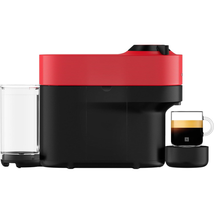 Кавомашина Nespresso Krups Vertuo Pop 560 мл, червоний (XN9205) - капсульна, автоматичне розпізнавання капсул, 4 розміри чашок, швидкий нагрів