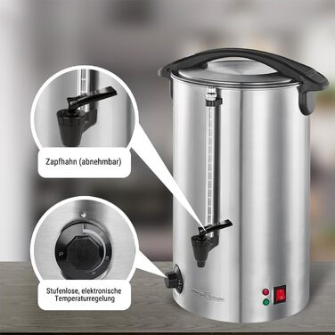 Автомат гарячих напоїв ProfiCook® PC-HGA 1196, 7л, з нержавіючої сталі | Для глінтвейну, чаю та кави | Обігрів та підтримання тепла