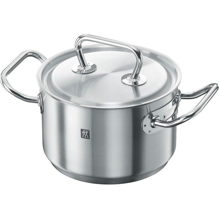 Набір каструль ZWILLING Twin Classic 5-ти частинний, з кришкою, для індукційних плит, не покритий, з нержавіючої сталі, срібний