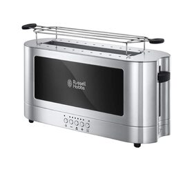 Тостер Russell Hobbs Elegance Glas/Нержавіюча сталь - 2 слоти, розморожування, підігрів, 6 режимів
