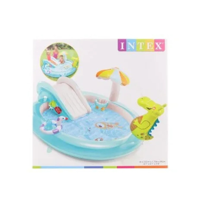 Поматеріальний водний ігровий центр Intex СЛОН (Смок) з фонтаном, 201x170x84 см