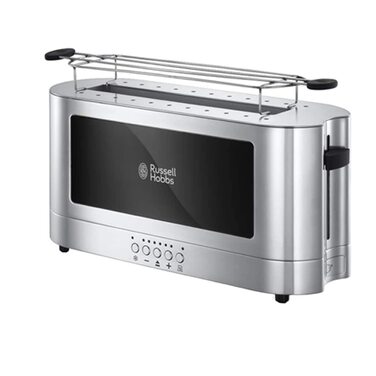 Тостер Russell Hobbs Elegance Glas/Нержавіюча сталь - 2 слоти, розморожування, підігрів, 6 режимів